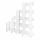 Sfera3 transparentes Wand Bücherregal L180 x H180 x P30 cm, hergestellt in Italien Viadurini