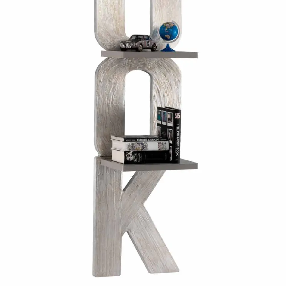 Wand Bücherregal mit einem handgefertigten Design in Italien 3 Nicla Regale Viadurini