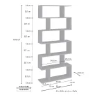 Vertikales Design-Wand-Bücherregal Wohnzimmer aus Holz 3 Ausführungen - Minetta Viadurini