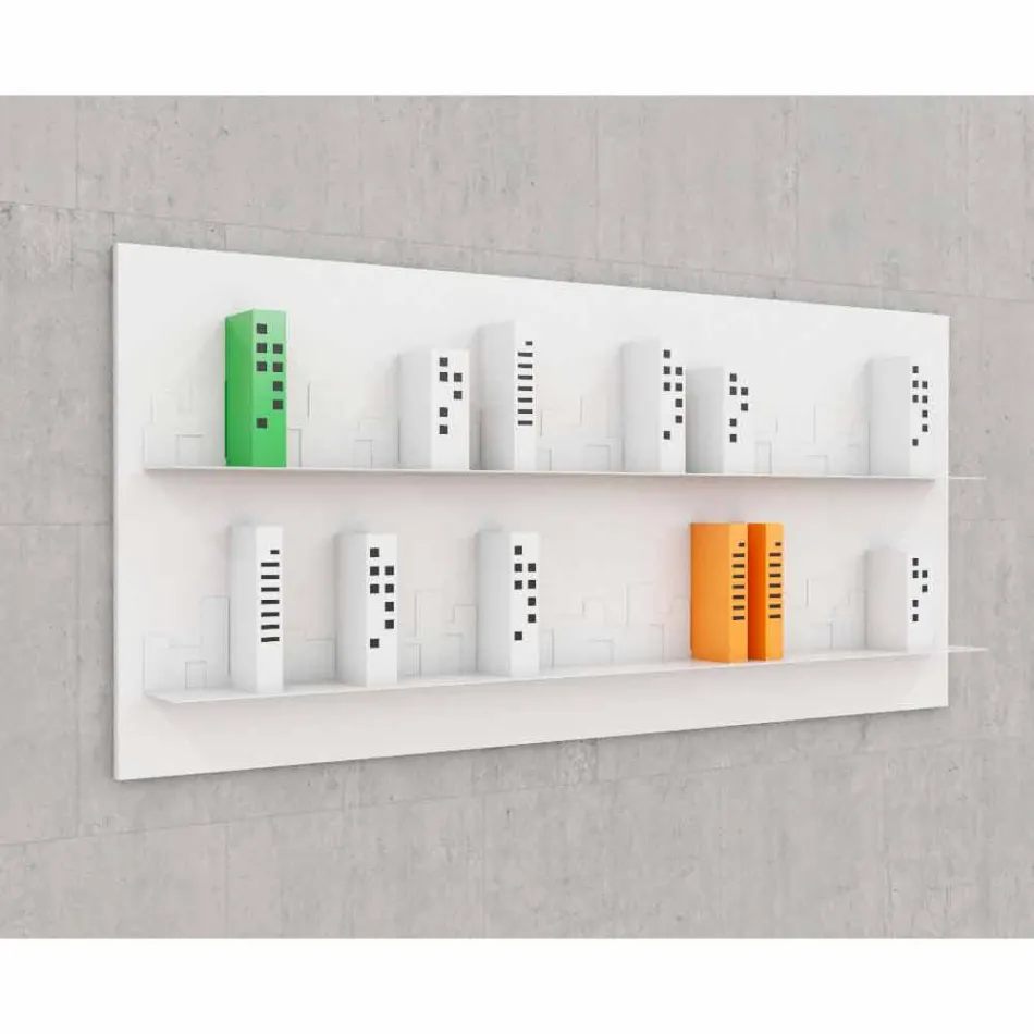 Bibliothek zu hängen Skyline 186x86 Mabele Viadurini