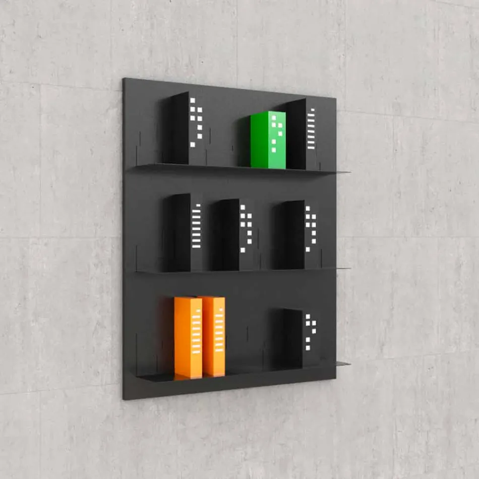 Bibliothek zu hängen Skyline 90x110 Mabele Viadurini