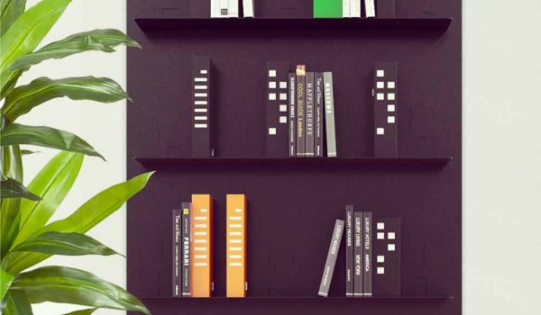 Design Wand Bücherschrank Mabele, modell Skyline