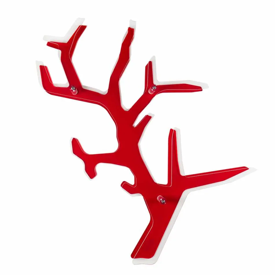 Roter Wandbücherschrank des modernen Entwurfs Carols, hergestellt in Italien Viadurini