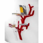 Roter Wandbücherschrank des modernen Entwurfs Carols, hergestellt in Italien Viadurini