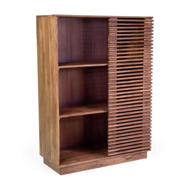 Wohnzimmer bücherregal aus akazienholz - vortice
