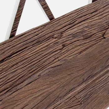 Homemotion Modern Floor Bücherregal aus verchromtem Stahl und Holz - Lisotta