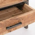 Homemotion Boden Bücherregal aus lackiertem Stahl mit Holzregalen - Zompo Viadurini