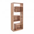 Homemotion Modern Floor Bücherregal mit Akazienholzstruktur - Genza