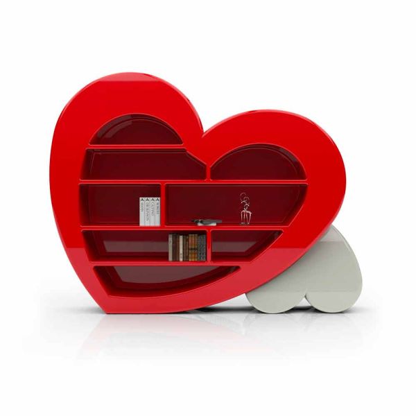 Solid surface bücherregal made in italy cuore