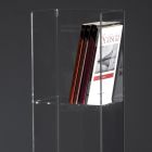 Freistehendes Säulen-Bücherregal aus transparentem Acrylglas - Corrige Viadurini