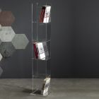 Freistehendes Säulen-Bücherregal aus transparentem Acrylglas - Corrige Viadurini
