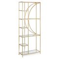 Freistehendes Bücherregal aus Stahl und Glasplatten Elegantes Design - Noralea