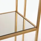 Freistehendes Regal mit Regalen aus Stahl und Glas Elegantes Design - Noralea Viadurini