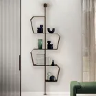 Bücherregal aus lackiertem Metall mit verstellbaren Beinen, hergestellt in Italien - Fernanda Viadurini