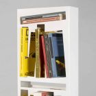 Modernes Bücherregal mit Weißmetallregalen Made in Italy - Bolivia Viadurini