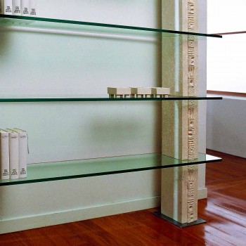 Modulares Bücherregal in Stein und Glas modernes Design Galen
