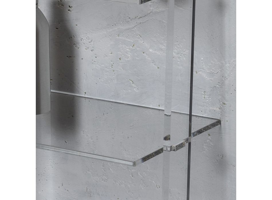Wohnzimmer Bücherregal aus transparentem Acrylglas 2 Größen - Parotta Viadurini