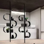 Fatima Vertikales Bücherregal aus lackiertem Metall mit verstellbaren Beinen Viadurini