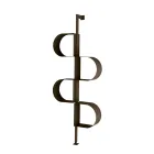 Fatima Vertikales Bücherregal aus lackiertem Metall mit verstellbaren Beinen Viadurini