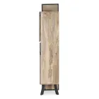 Sideboard 2 Türen 2 Schubladen aus Mangoholz und Stahl Homemotion - Signorino Viadurini