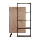 Sideboard 2 Türen 2 Schubladen aus Mangoholz und Stahl Homemotion - Signorino Viadurini