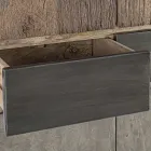 Sideboard 2 Türen 2 Schubladen aus Mangoholz und Stahl Homemotion - Signorino Viadurini