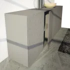Sideboard 4 Türen aus schlammlackiertem MDF mit Flachrelief Made in Italy - Lolla Viadurini