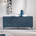 Dreitüriges Sideboard aus Melamin und MDF mit Metallgestell, hergestellt in Italien - Rialto