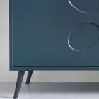 Dreitüriges Sideboard aus Melamin und MDF mit Metallgestell, hergestellt in Italien - Rialto Viadurini