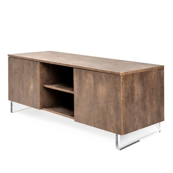 Sideboard mit 2 türen und 2 zentralen offenen fächern aus melamin, hergestellt in italien – minnie