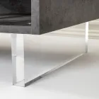 Sideboard mit 2 Türen und 2 seitlich offenen Fächern aus Melamin, hergestellt in Italien – Maus Viadurini