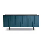 Sideboard mit 3 Push-Pull-Türen aus MDF, hergestellt in Italien - Fabrizia Viadurini