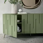 Sideboard mit 3 Push-Pull-Türen aus MDF, hergestellt in Italien - Fabrizia Viadurini