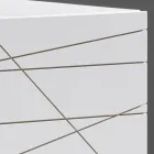 Sideboard mit 3 Türen aus lackiertem Holz-Agglomerat - Ariete Viadurini