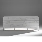 Sideboard mit 3 Türen aus lackiertem Holz-Agglomerat - Ariete Viadurini