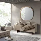 Sideboard mit 3 lackierten MDF-Türen mit Spiegelglasabdeckung - Diletta Viadurini