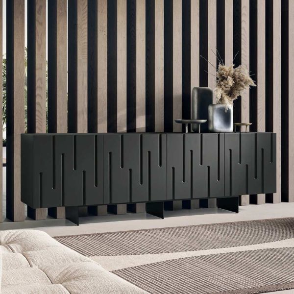 Sideboard mit 4 push-pull-türen aus mdf, hergestellt in italien - fabrizia