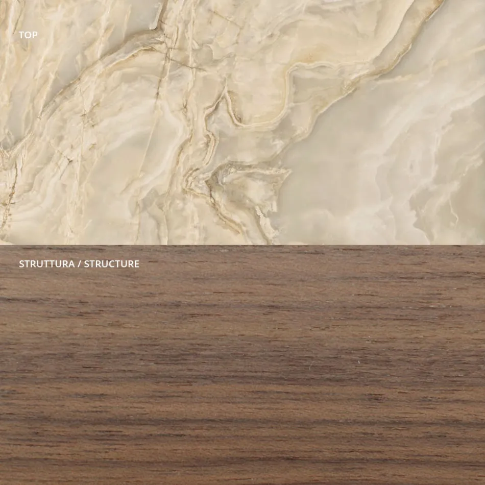 Sideboard mit Push-Pull-Türen aus Tischlerholz, hergestellt in Italien – Salerno Viadurini