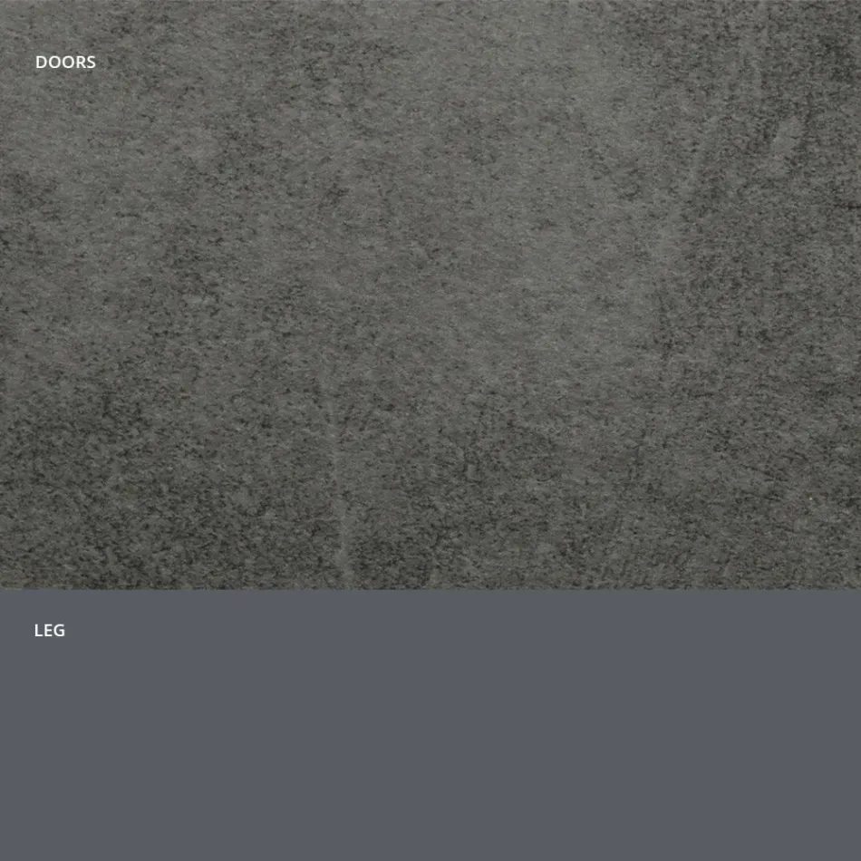 Sideboard mit Türen aus HPL-Laminat in Steinoptik, hergestellt in Italien – Fiorenza Viadurini