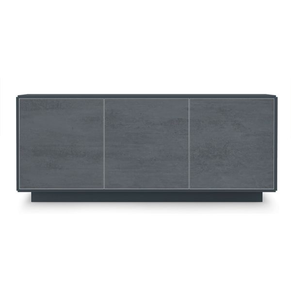 Sideboard mit türen in hpl laminat steinoptik made in italy - fiorenza