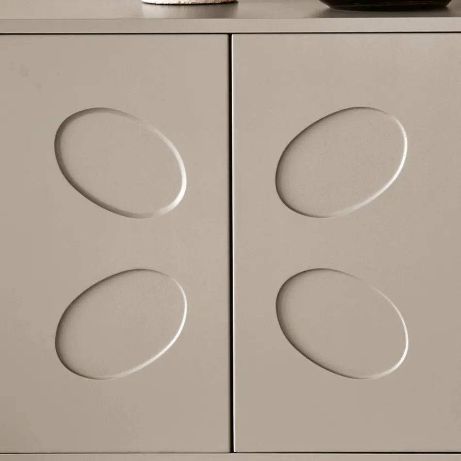 Sideboard Rialto mit vier Türen aus MDF und Melamin in zwei Ausführungen, hergestellt in Italien Viadurini