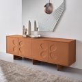 Sideboard Rialto mit vier Türen aus MDF und Melamin in zwei Ausführungen, hergestellt in Italien