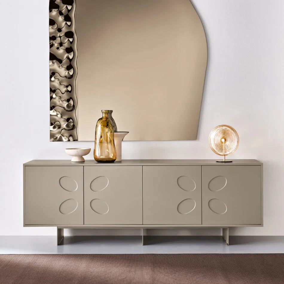 Sideboard Rialto mit vier Türen aus MDF und Melamin in zwei Ausführungen, hergestellt in Italien Viadurini