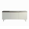 Sideboard mit Korpus und Türen aus MDF 4-Fuß-Gestell Made in Italy - Koralle