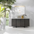 Sideboard mit MDF, Keramikstruktur und 4 Türen mit Soft-Closing – Click Viadurini