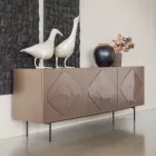 Wohnzimmer-Sideboard mit passenden Glaseinsätzen, hergestellt in Italien – Palma Viadurini