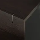 Sideboard aus Holz mit Glasstruktur Made in Italy - Azuki Viadurini