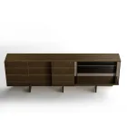 Sideboard aus Holz mit Glasstruktur Made in Italy - Azuki Viadurini