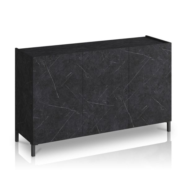 Wohnzimmer-sideboard mit melamin-marmor-finish, hergestellt in italien – zink