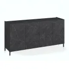 Wohnzimmer-Sideboard mit Melamin-Marmor-Finish, hergestellt in Italien – Zink Viadurini